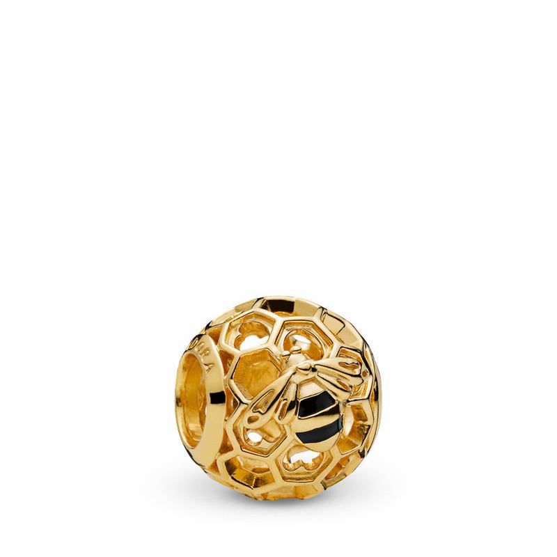 PANDORA Shine™ Honeybee Charm NZ, 18ct Gold Plated (478591-MLR)